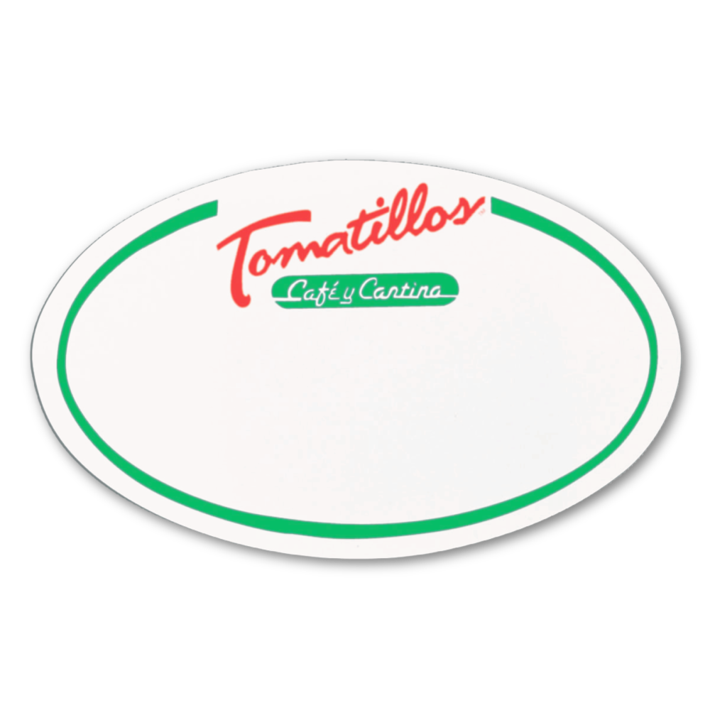3 1/4" x 2" Oval Plastic Badge