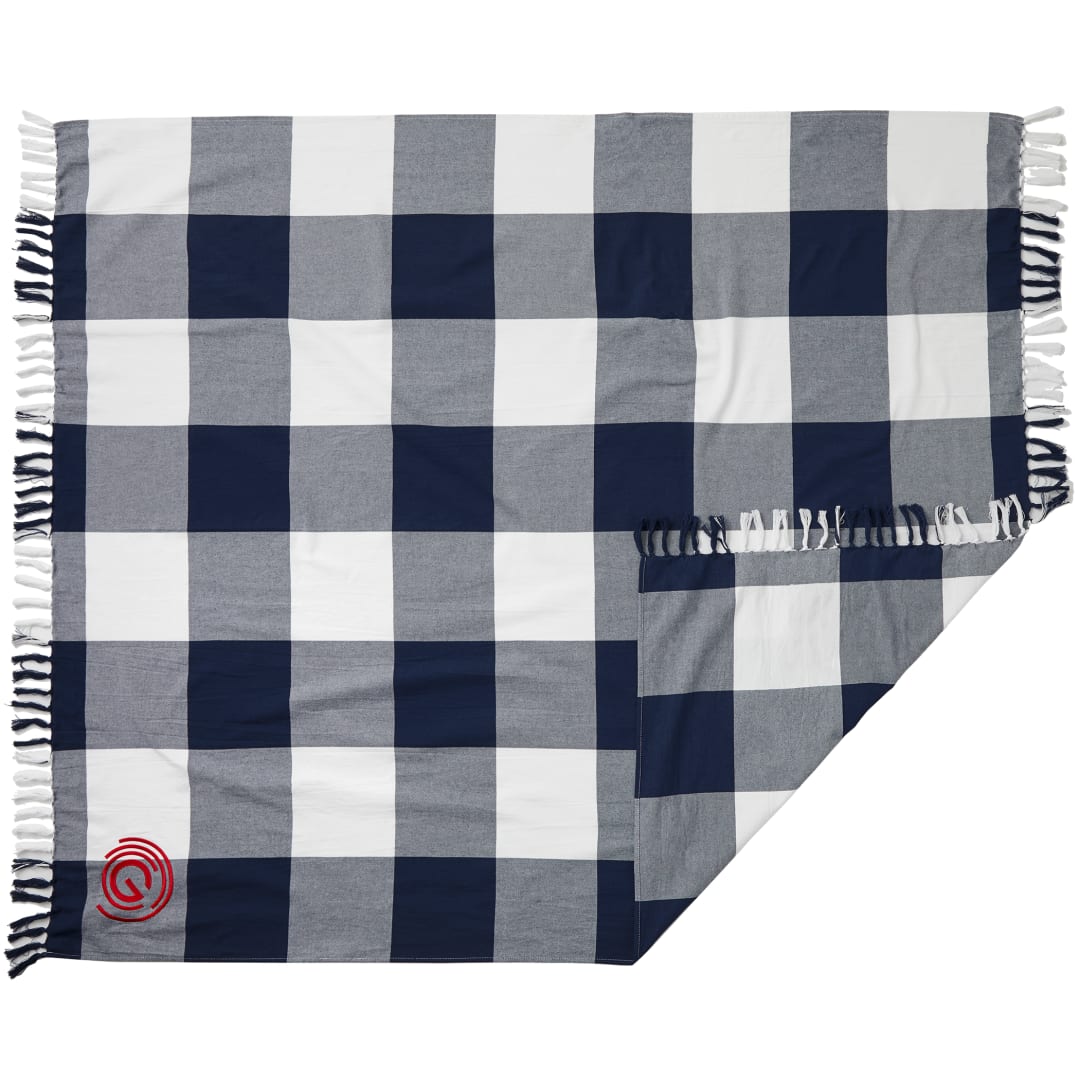 Field & Co. 100% Organic Cotton Check Throw Blanke 10