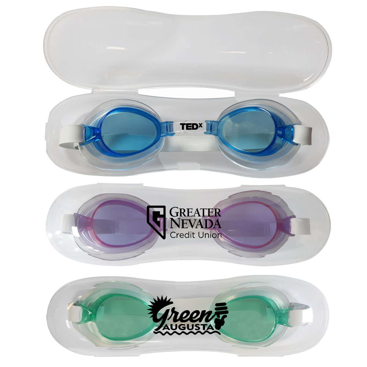 Deluxe Adult Swim Goggles With Case 4