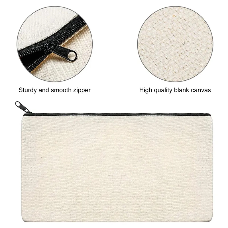 Cotton Canvas Zipper Bags, custom tote bag with logo imprint 9