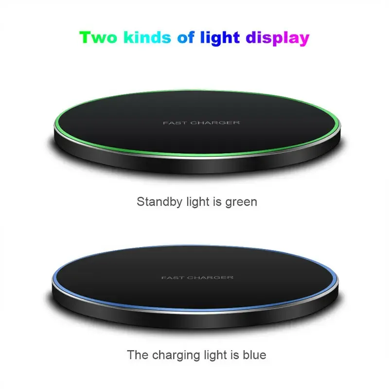Circle LED Light-up 15W Qi Wireless Charger 6