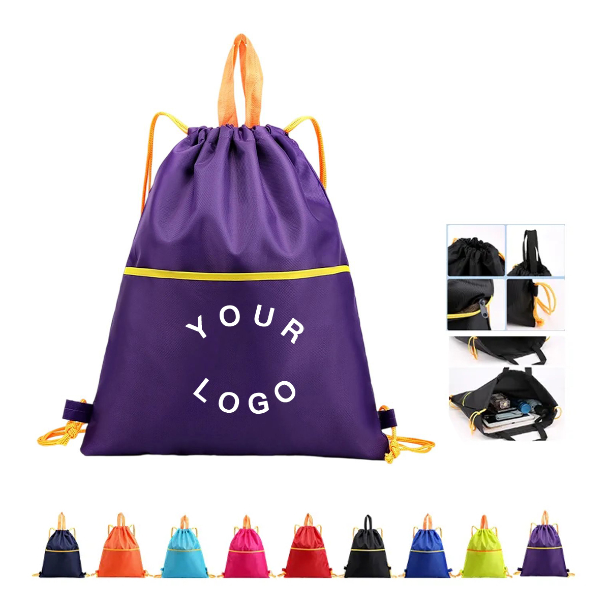 420D Oxford Drawstring Backpack Waterproof 3