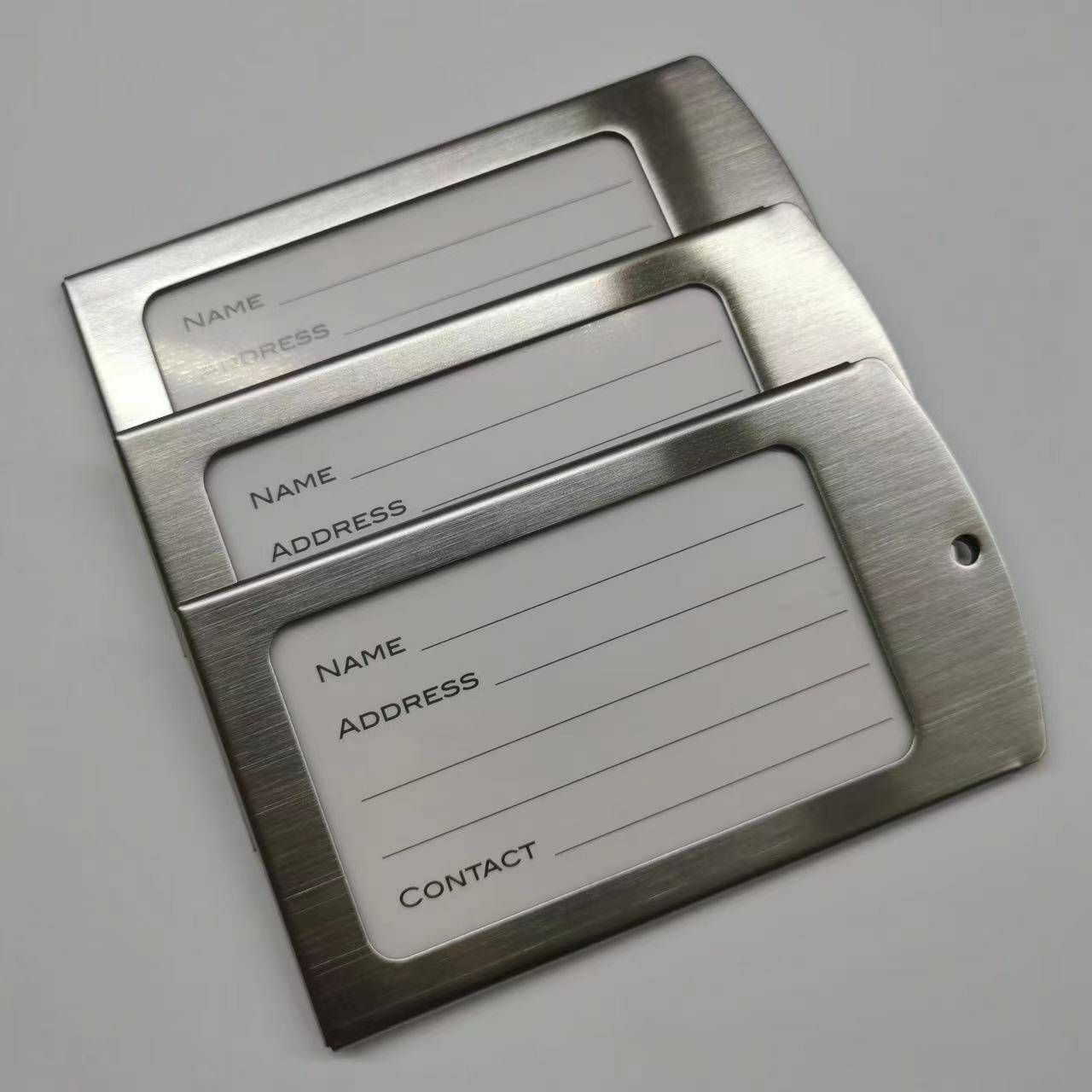 Aluminum Metal Travel ID Tag w/Name & Address 6