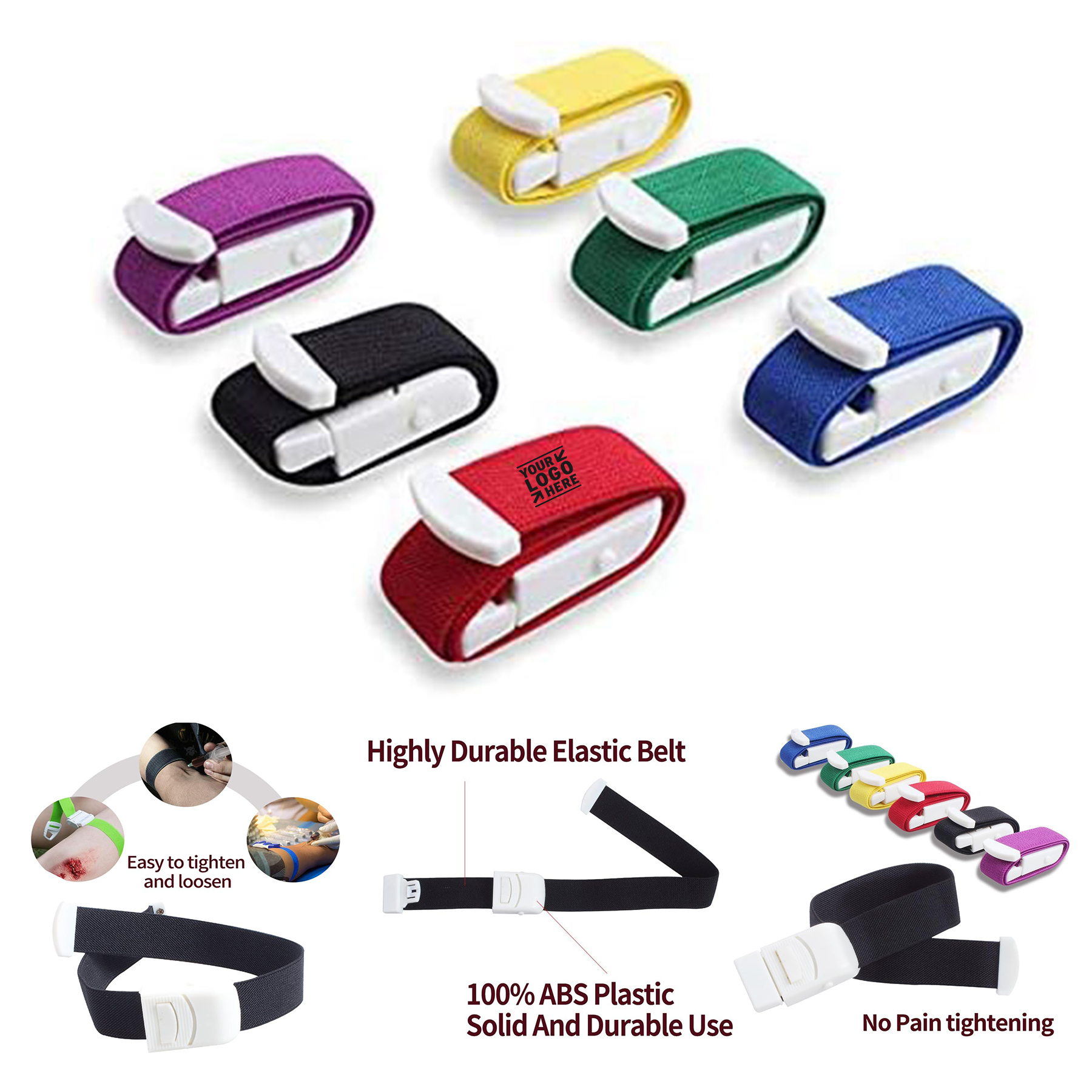 Tourniquet Elastic First Aid Medical Emergency Buckle Band 2