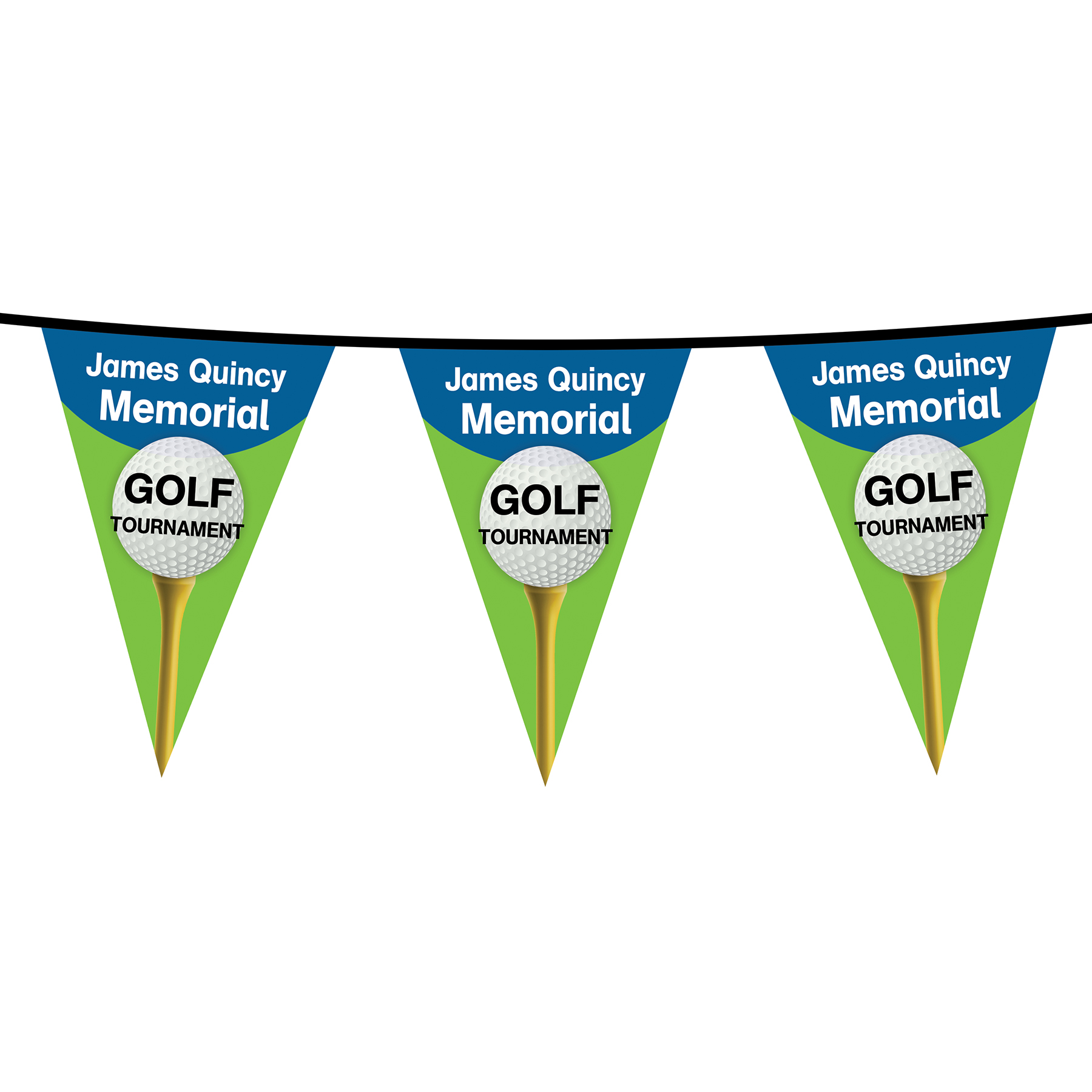 30' PVC Triangular Pennant Strings 2