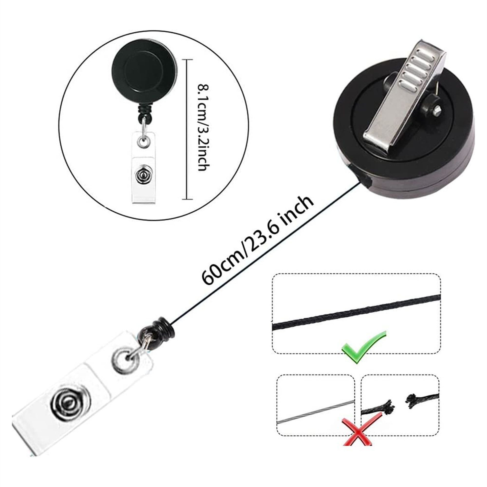 Retractable Badge Reel Clips 3