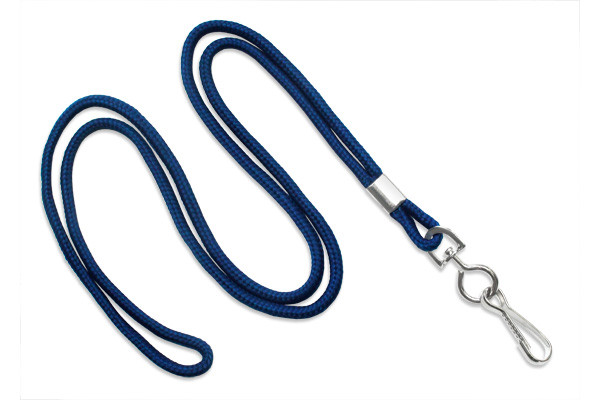 1/8" Blank Lanyard w/Swivel Hook (Navy Blue) 1