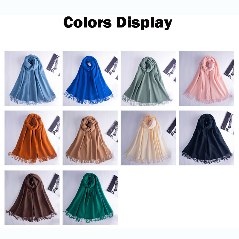 Winter Scarf Cashmere Feel Pashmina Shawl Wraps Soft 22