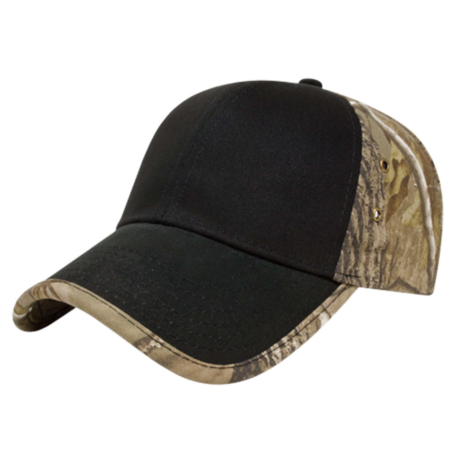 Solid Front Camo Back Cap