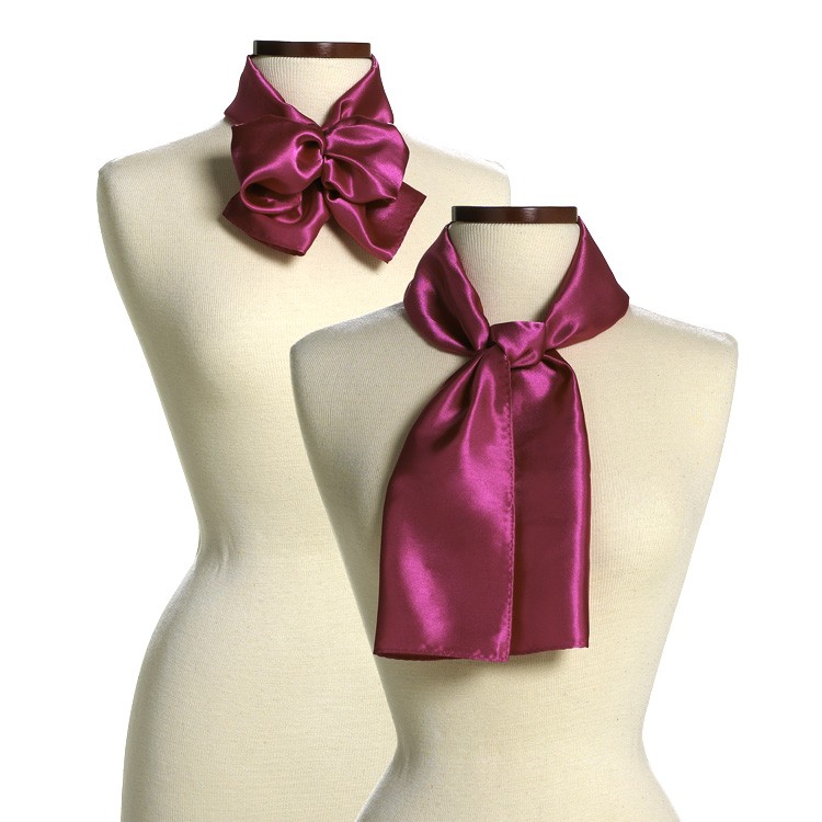 Fuchsia Silk 10" x 54" Scarf 1