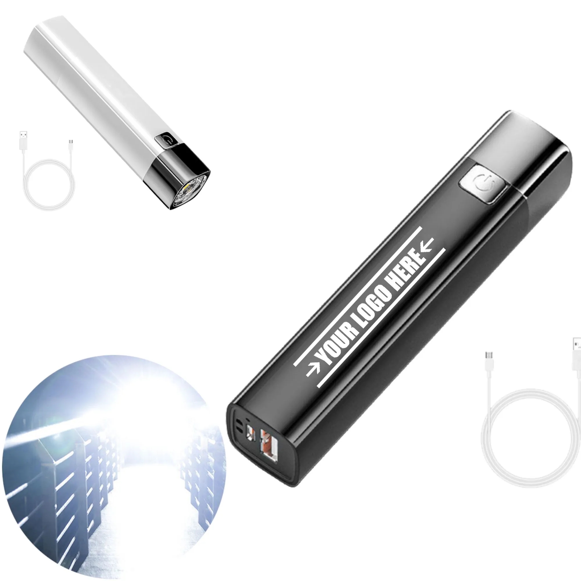 Waterproof Mini Flashlight with Phone Charging Function