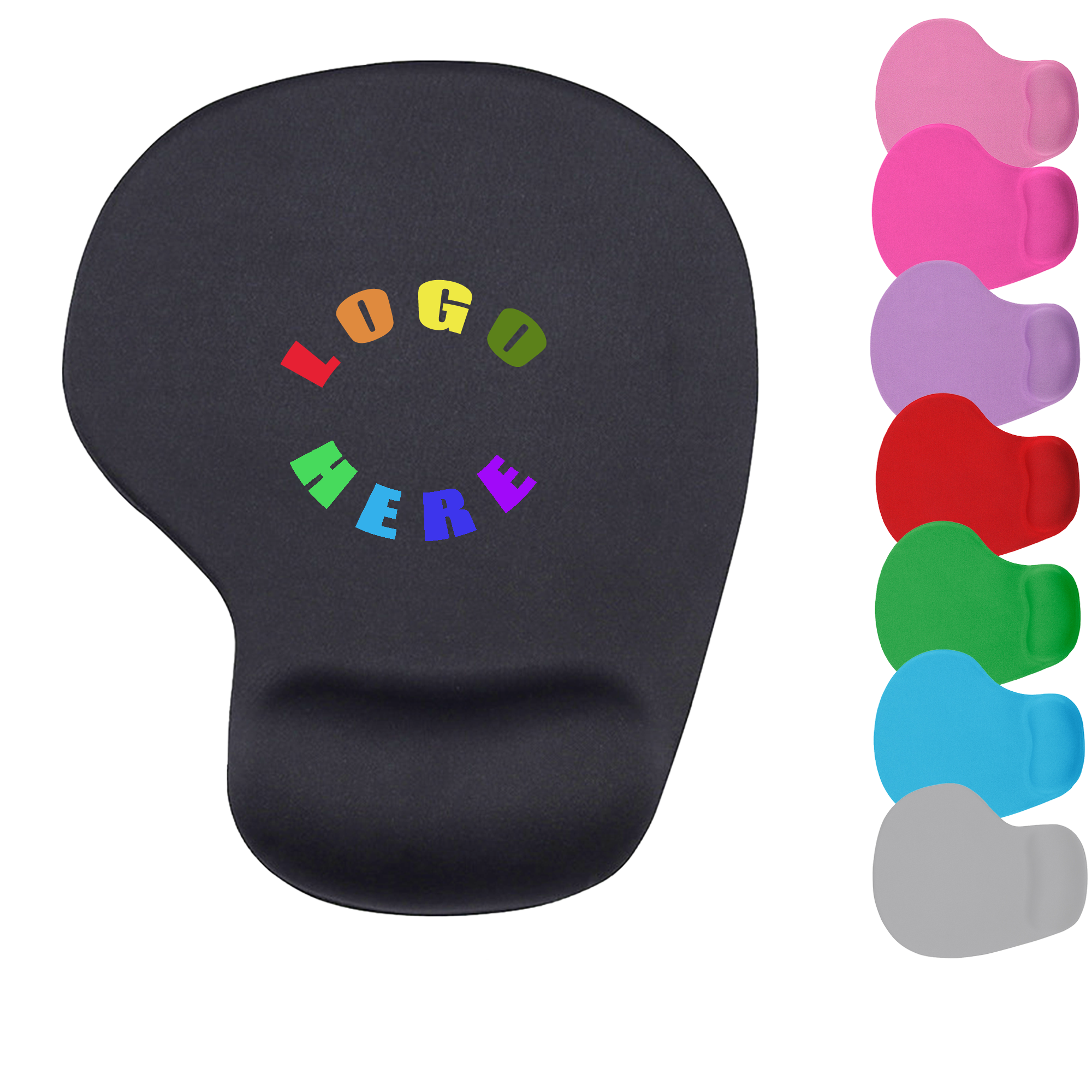 Custom Full Color Silicone Mouse Pad With Wrist Rest 2
