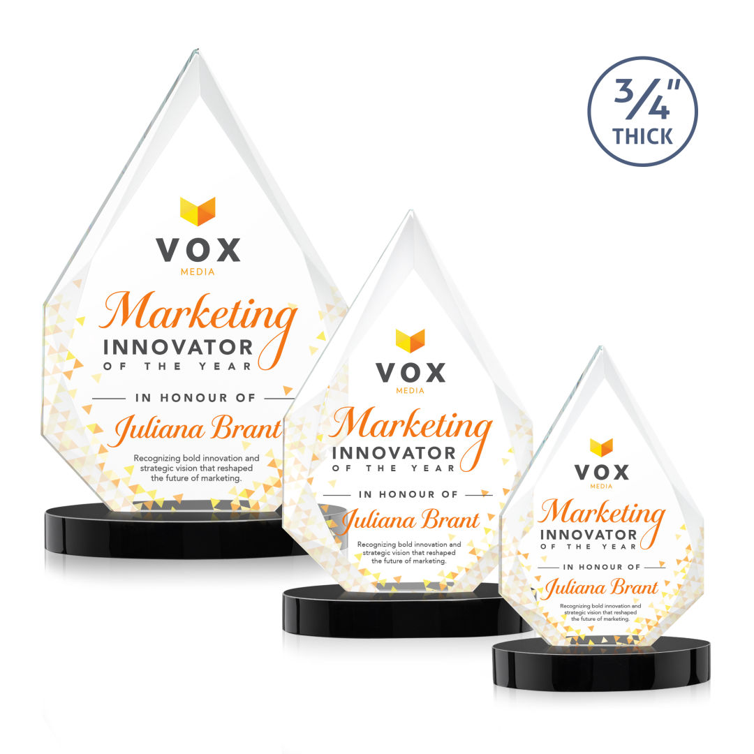 Hawthorne VividPrint™ Award on Alberton Base - Black 7