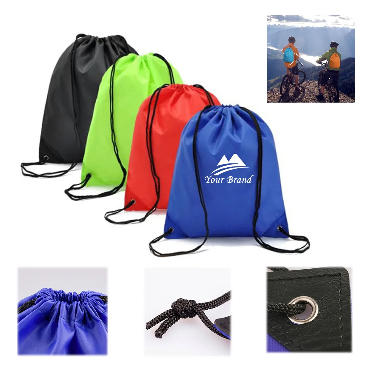210D Polyester Drawstring Bag 2