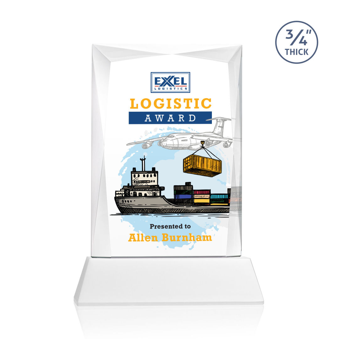 Messina VividPrint™ Award on Newhaven Base - White 5