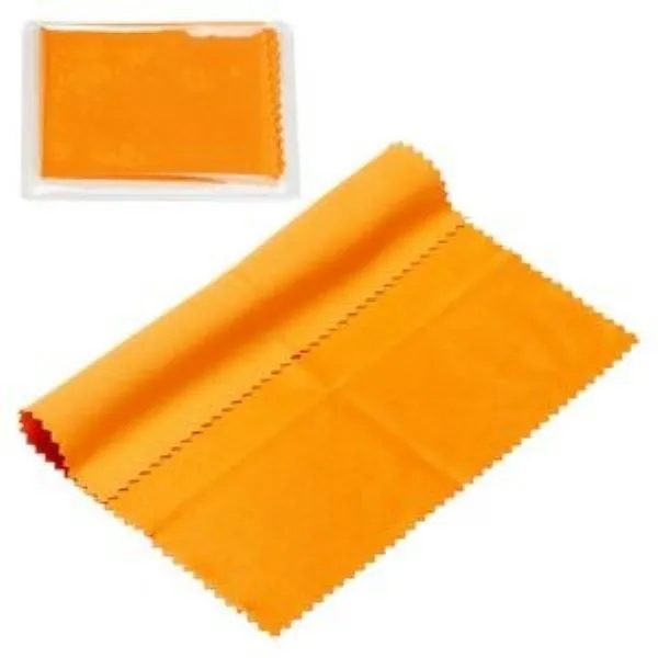 6" x 6" 220GSM Microfiber Cleaning Cloth in Clear PVC Case 6