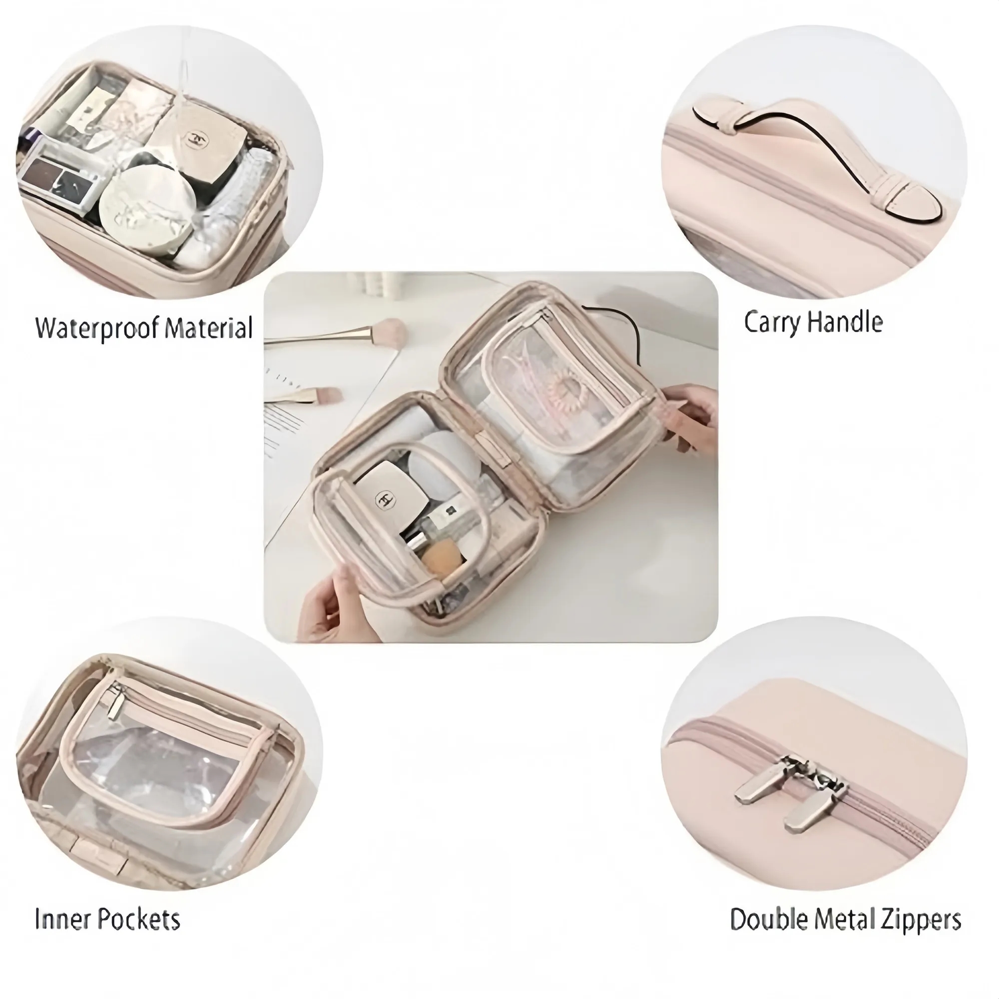 Waterproof Toiletry Bag, PVC Cosmetic Case, Travel Organizer 2