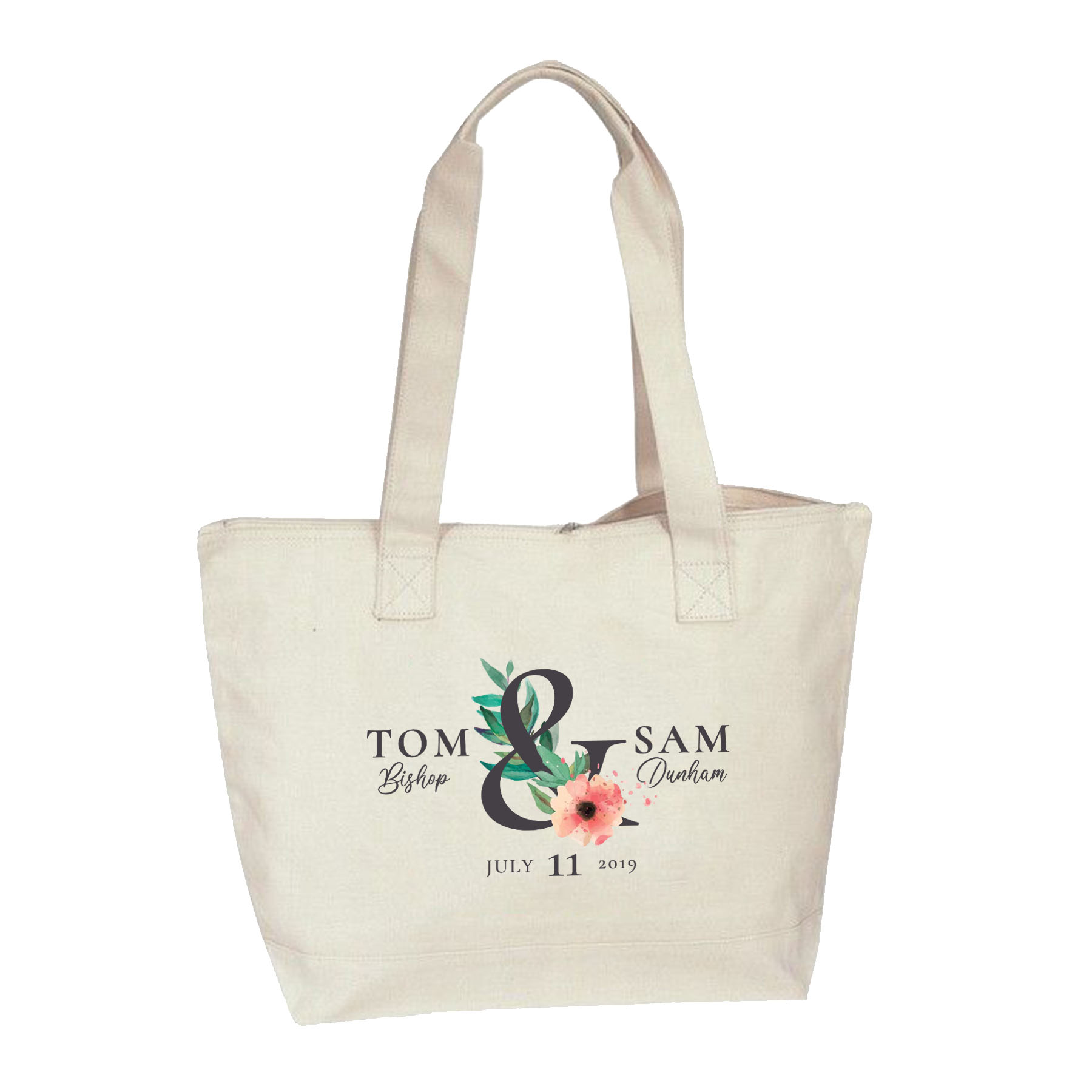 13 oz. Cotton Canvas Zippered Tote Bag 2