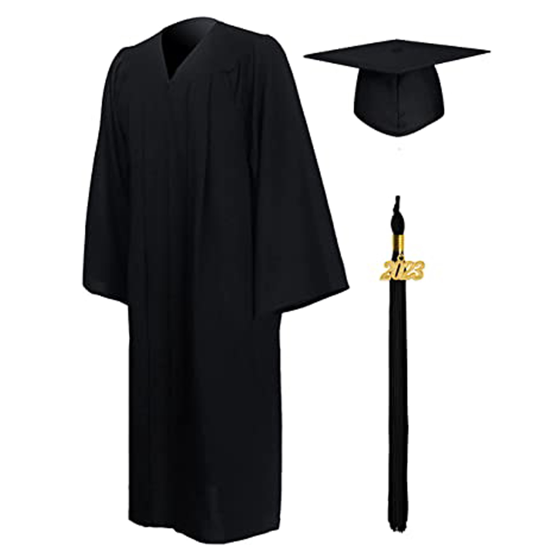 Graduation Matte Gown Cap Set 4