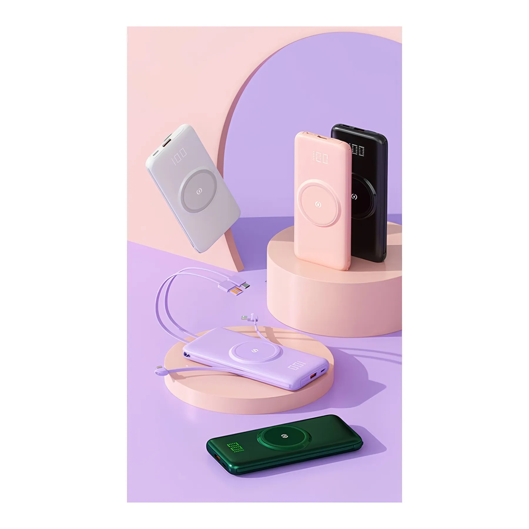 5 in 1 QI Wireless Charger Power Bank 10000 mAh 6