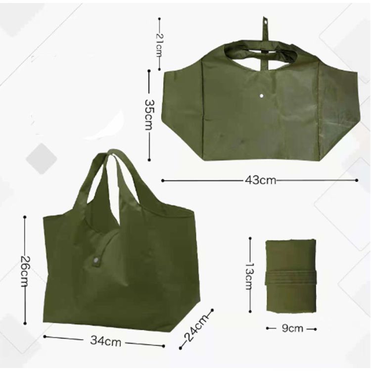 Reusable Foldable Oxford Grocery Bag, custom tote bag with logo imprint 3