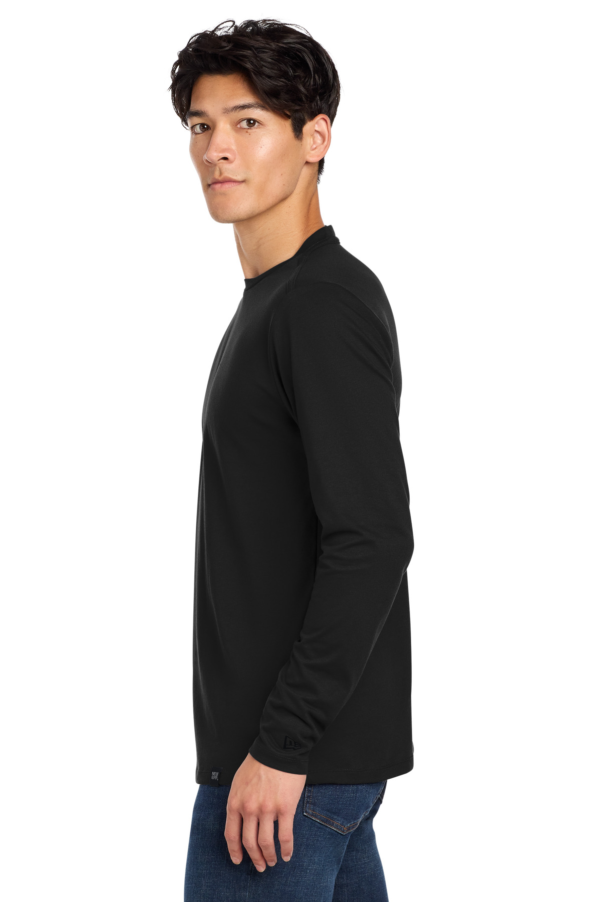 New Era Heritage Blend Long Sleeve Crew Tee. NEA102 17