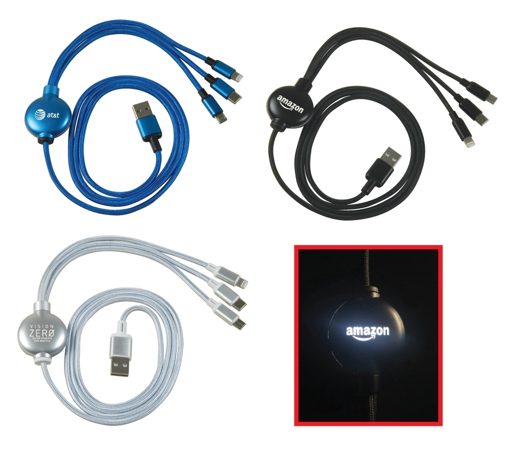 4 Ft. Light-up 3 in 1 Charging Cable 2