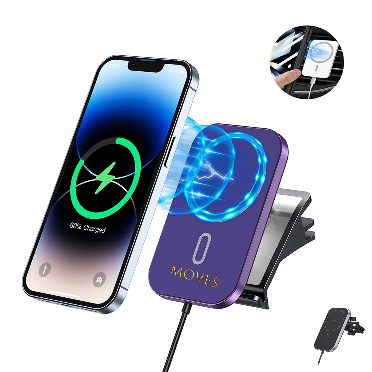 Magnetic Wireless Car Charger 2