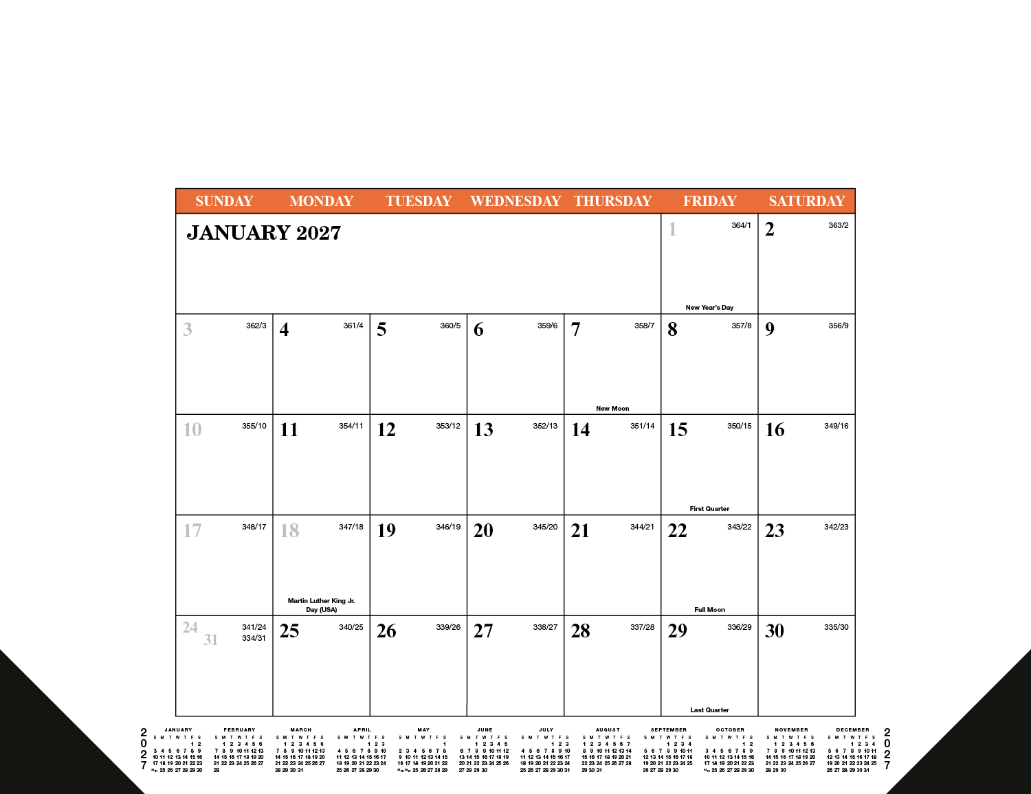 Skinner & Kennedy® Desk Pad Calendar 10