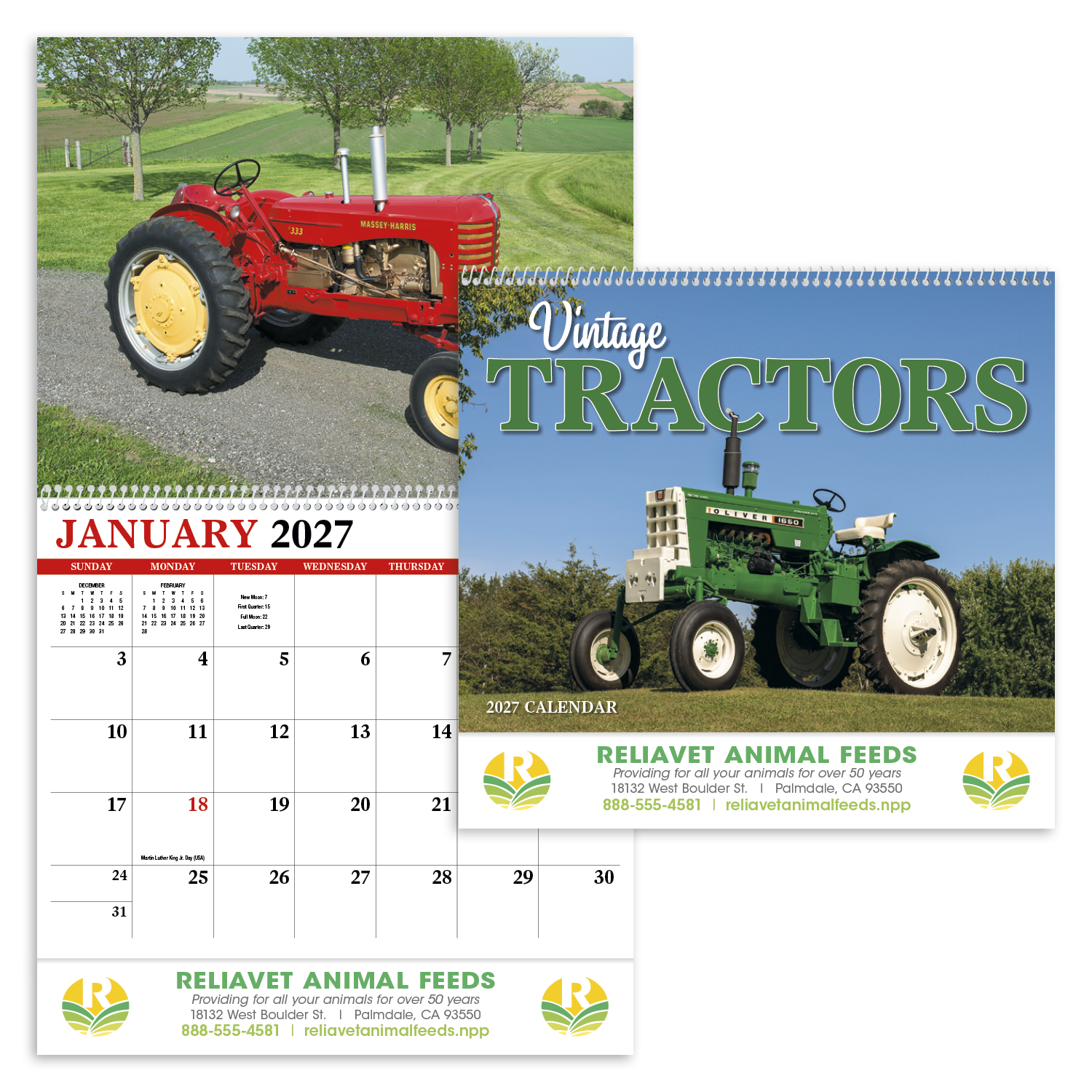 HotLine® Products Vintage Tractors Appointment Calendar - Spiral 61