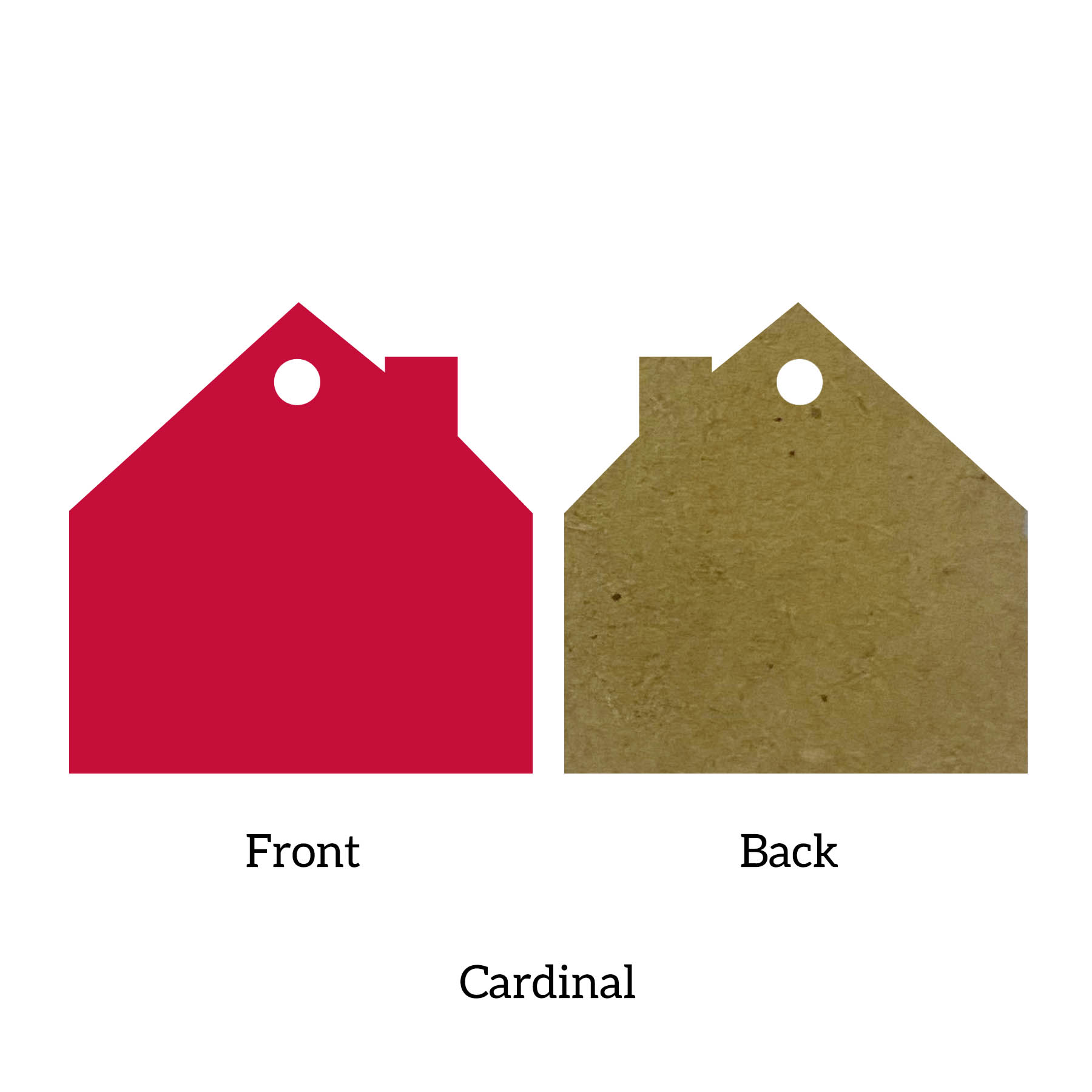Free Shipping Solid Color Christmas Ornament - House 11