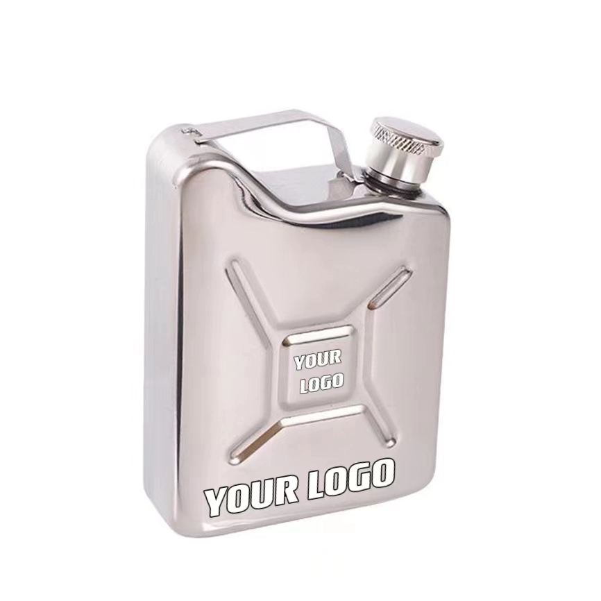 5 oz Oil Drum Shape Stainless Steel Leakproof Liquor Flask 3