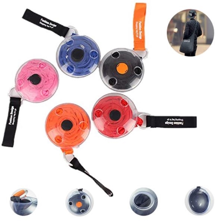 Folding telescopic small disc shopping bag 7