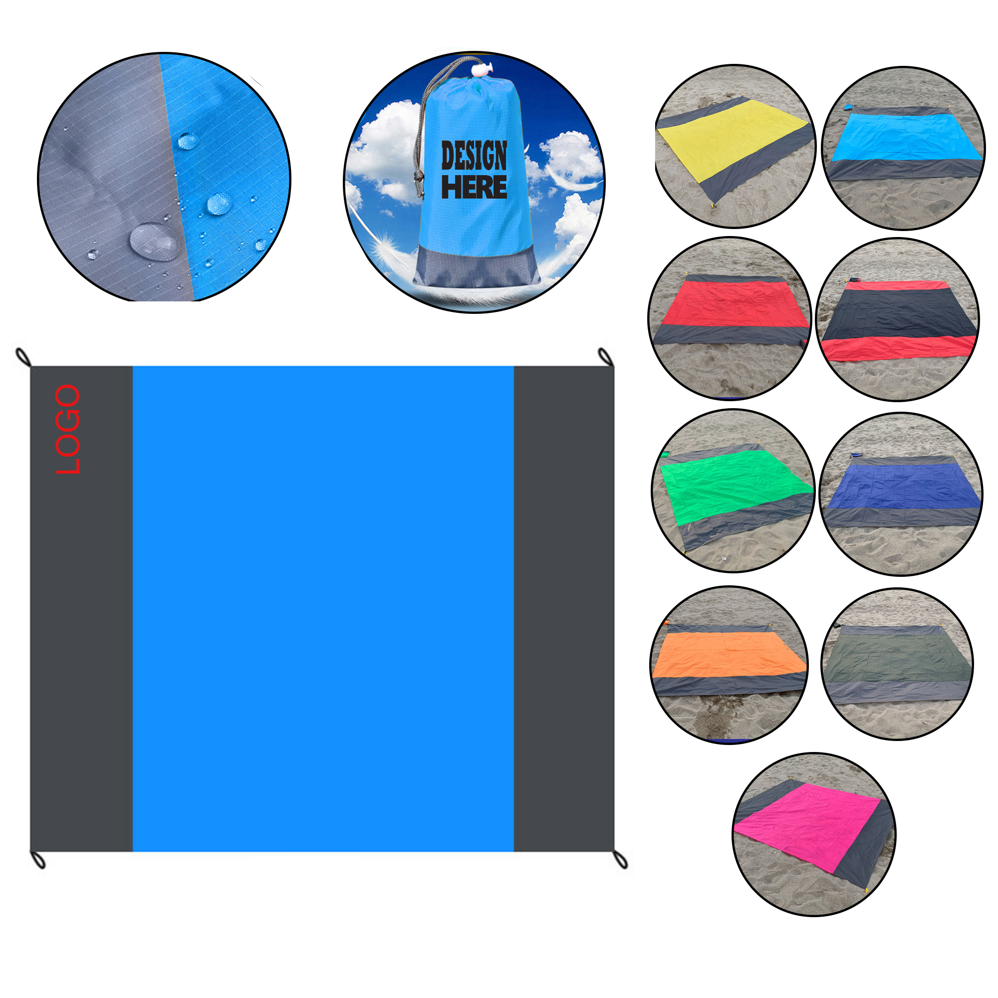 Travel Cooling Towel Set with Silicone Pouch 3