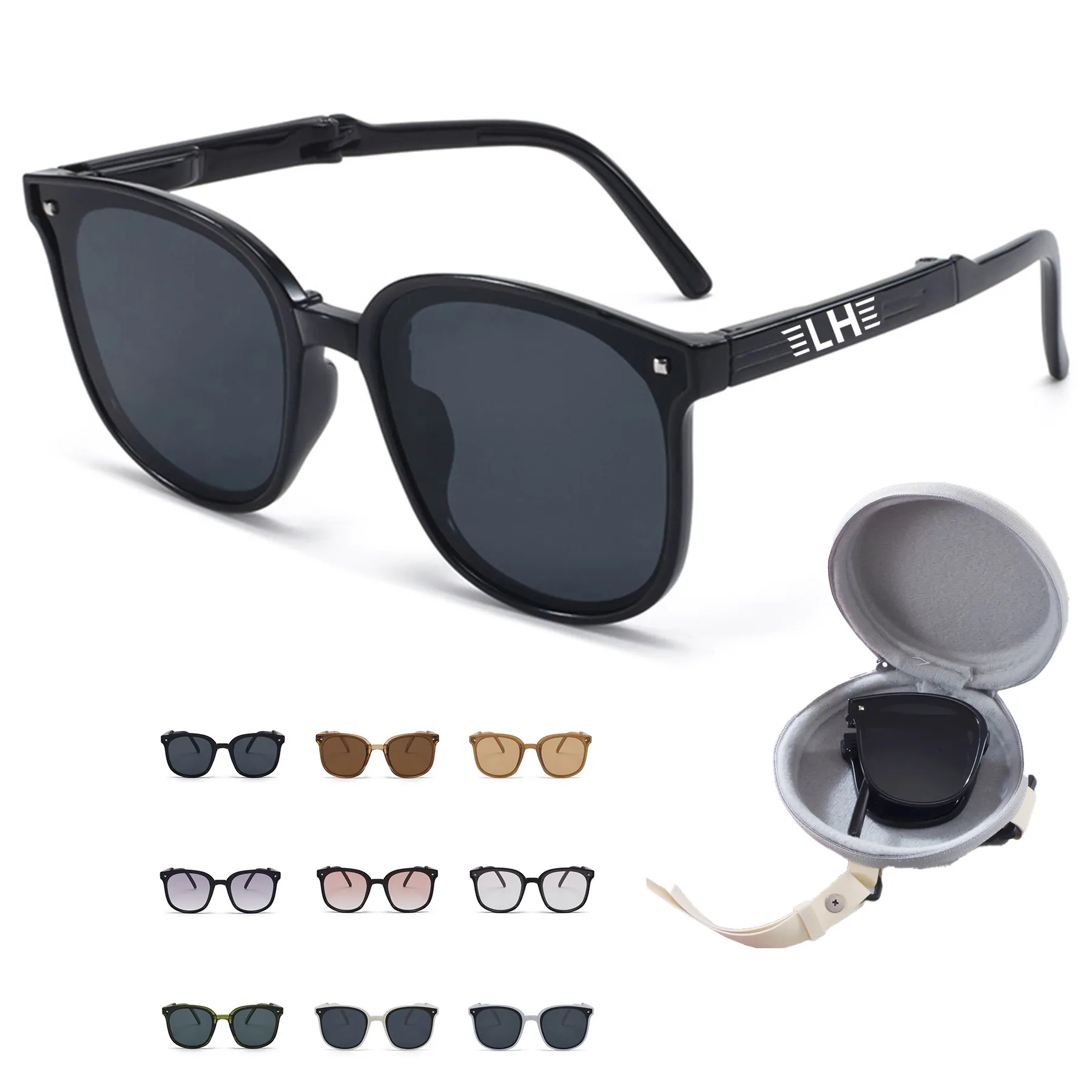 Folding Sunglasses with Travel Case 2