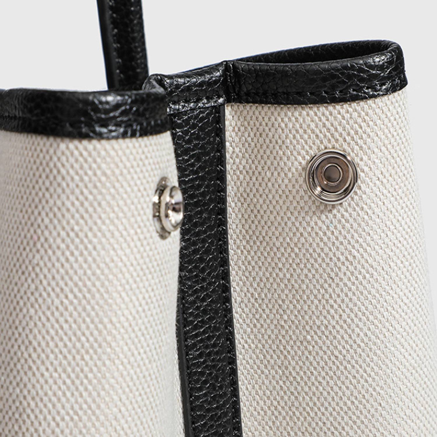 Spacious Tote Bag w/ Genuine Leather Handles and Base 8