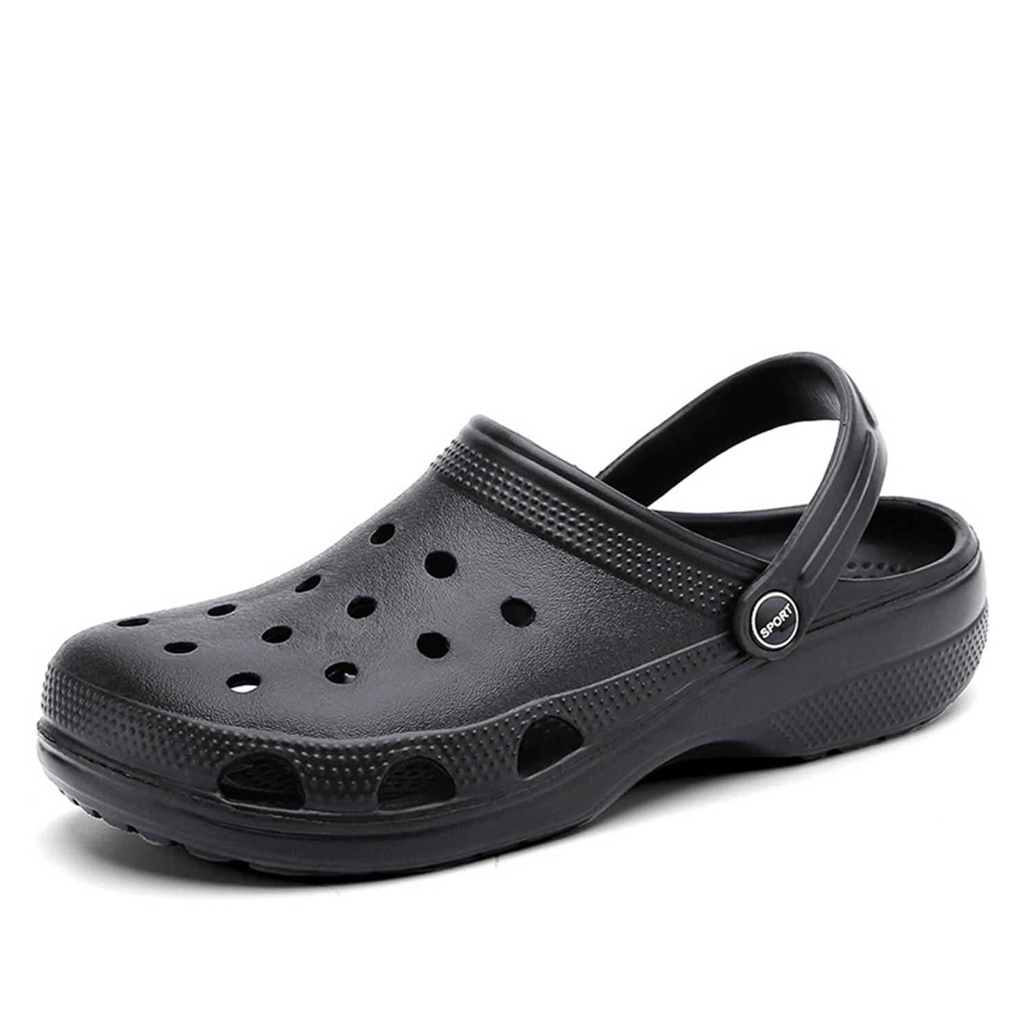 Men's Summer Solid Color Cave Sandals Slippers Garden Shoes 4