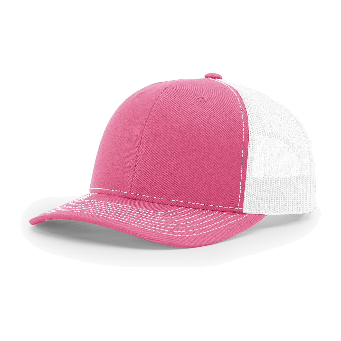 Richardson 112 6-Panel Snapback Trucker Hat w/Leatherette Adhesive Patches or Embroidery 16