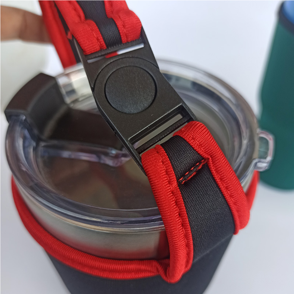 30 Oz Cup Sleeve With Handles, custom koozie with logo imprint 2
