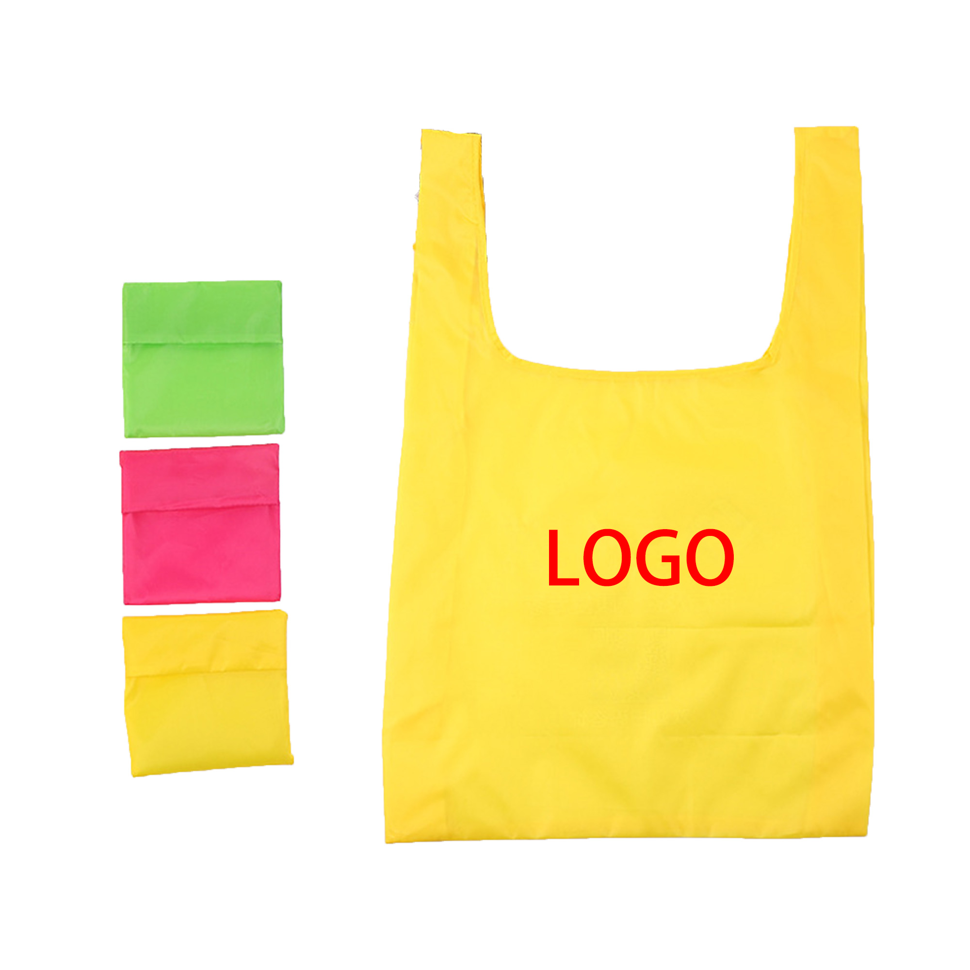 Portable Square Reusable Grocery Bag, custom tote bag with logo imprint 2
