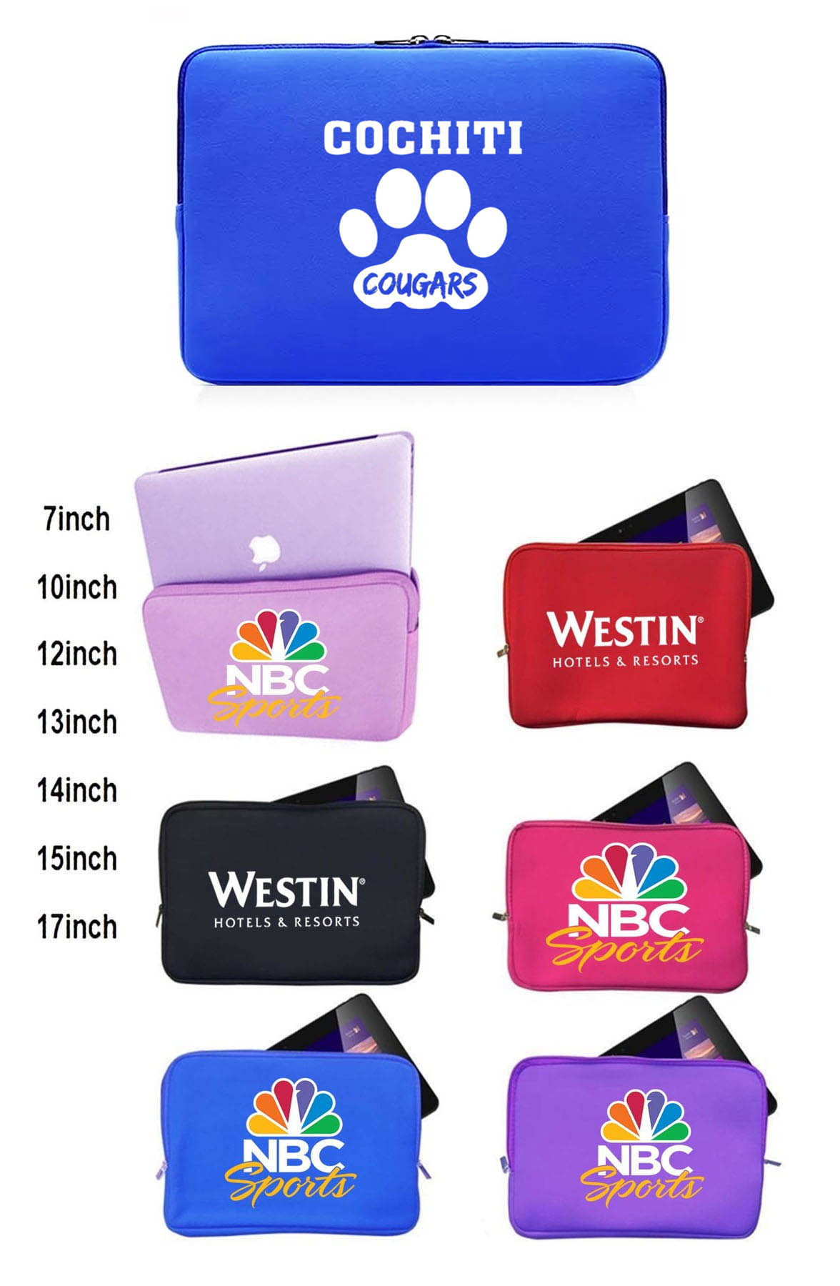 iBank ® 10" Neoprene Zippered Case compatible with iPad 9th Gen 10.2 1