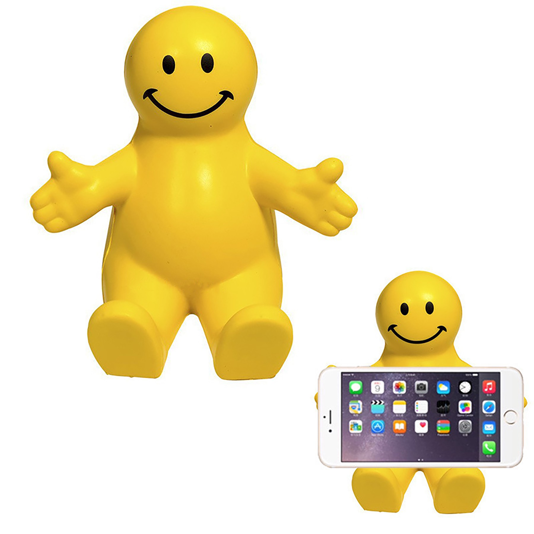 Cartoon Smiley Cell Phone Holder Stress Reliever 3
