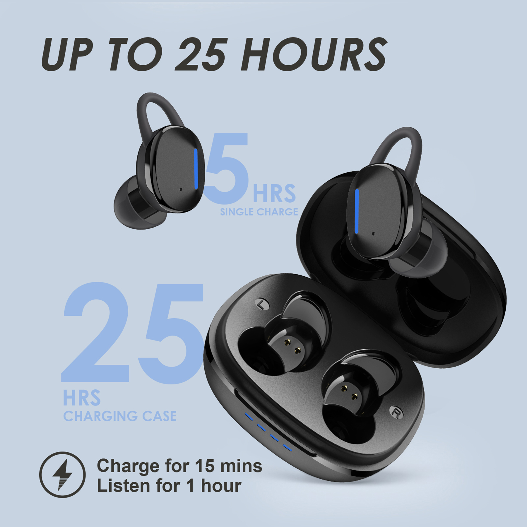 Calcini® Sport TWS Earbuds With IPX8 Waterproof Rating 10