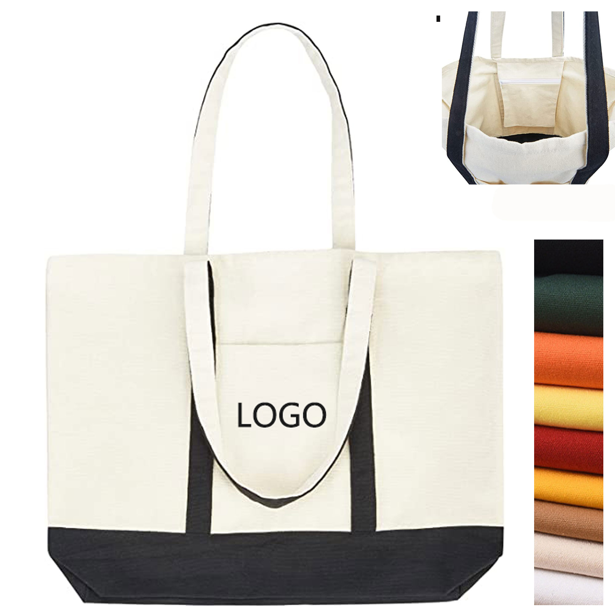 12oz Canvas Grocery Tote Bag 1