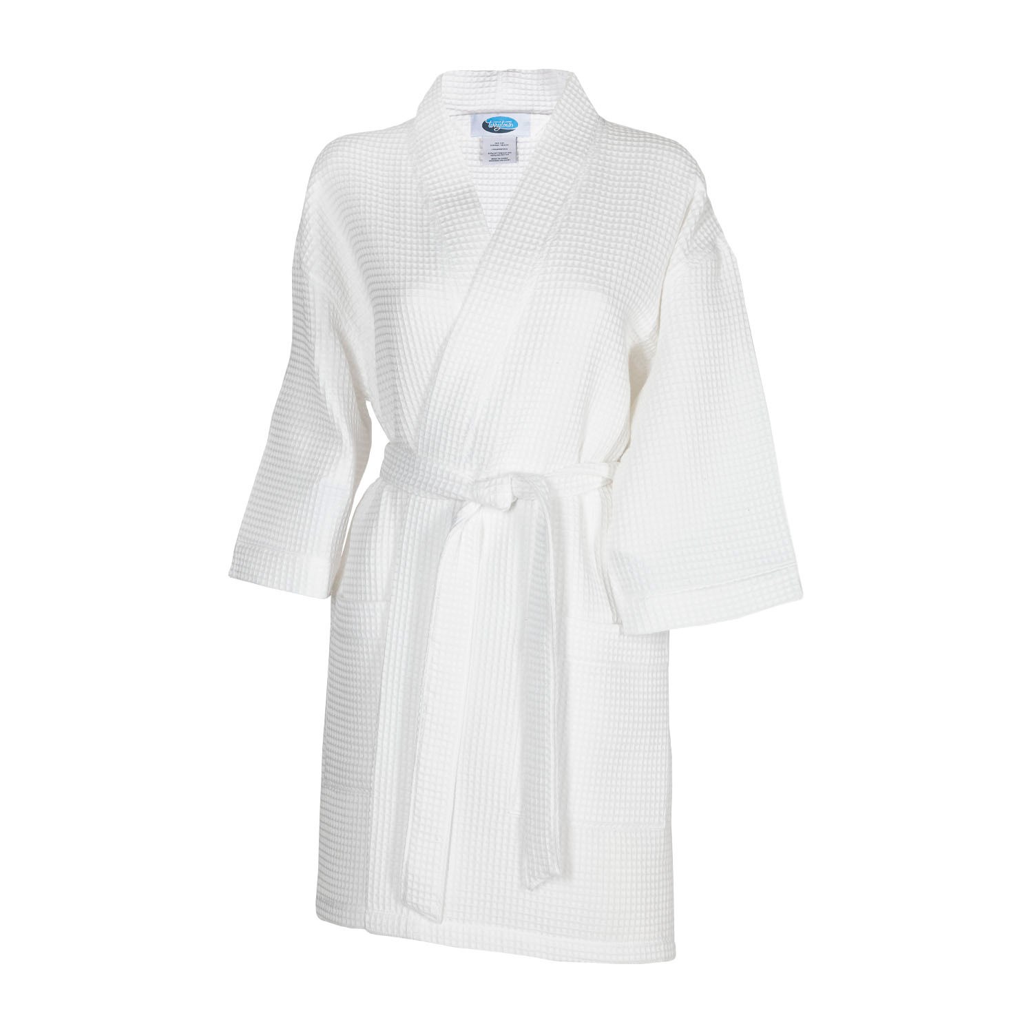 Thigh Length Waffle Weave Kimono Robe 3
