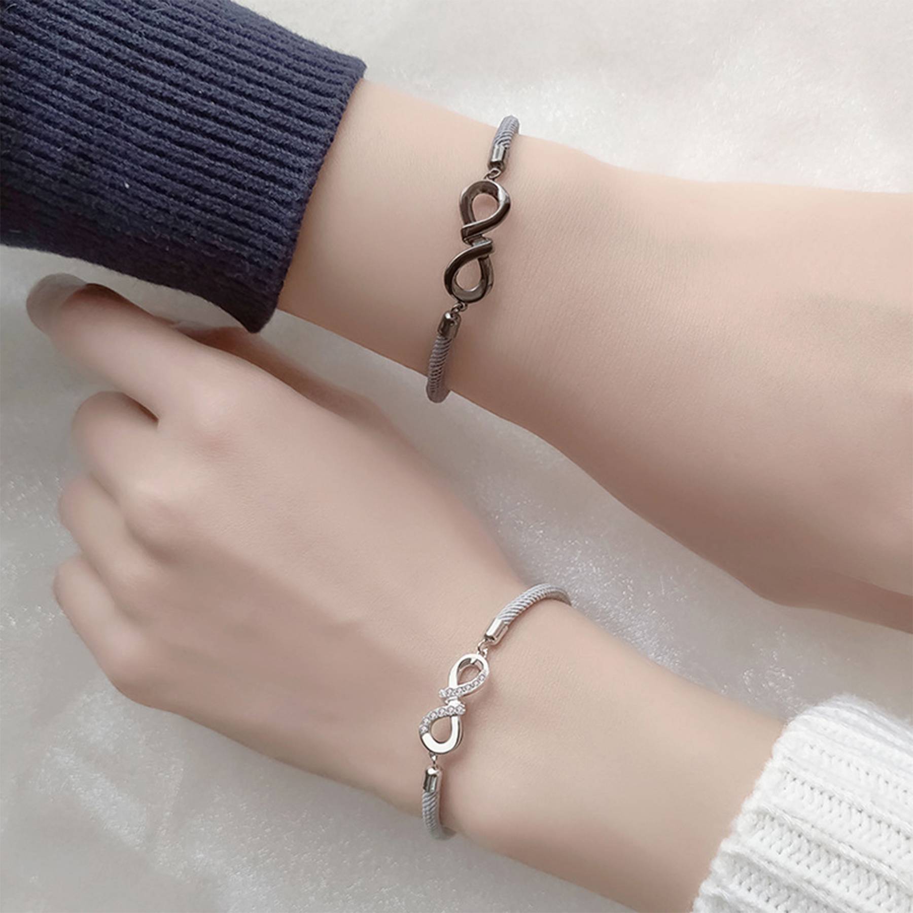 Silver Niche design sense woven bracelet 5