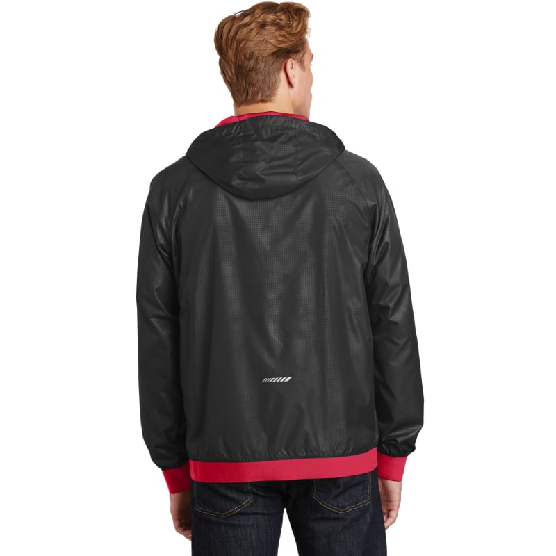 Sport-Tek Embossed Hooded Wind Jacket. 32