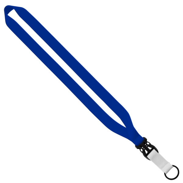 3/4" Multi-Color Polyester Lanyard with Slide Buckle Release & Split-Ring 55