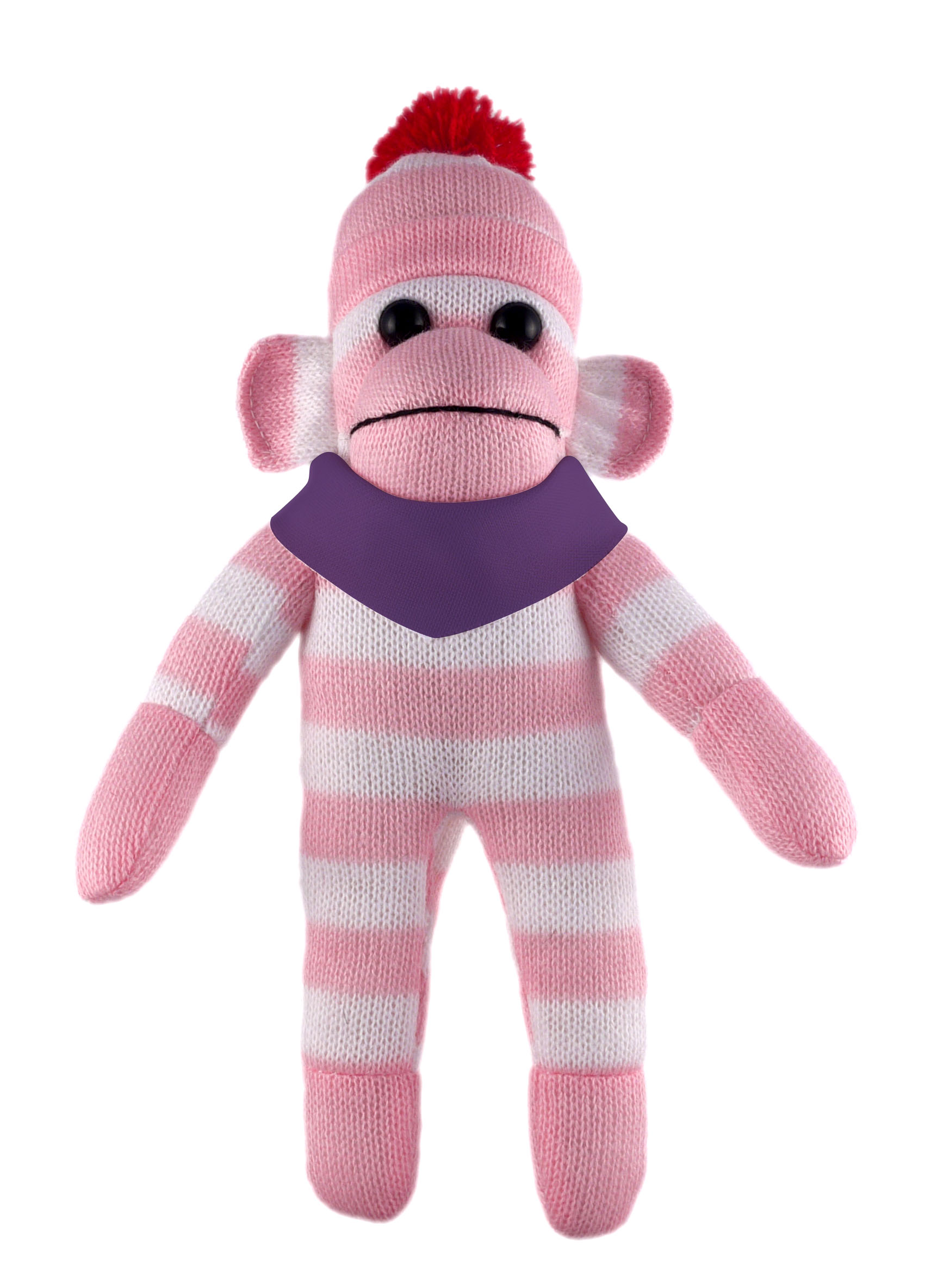 Pink Sock Monkey (Plush) with Bandana