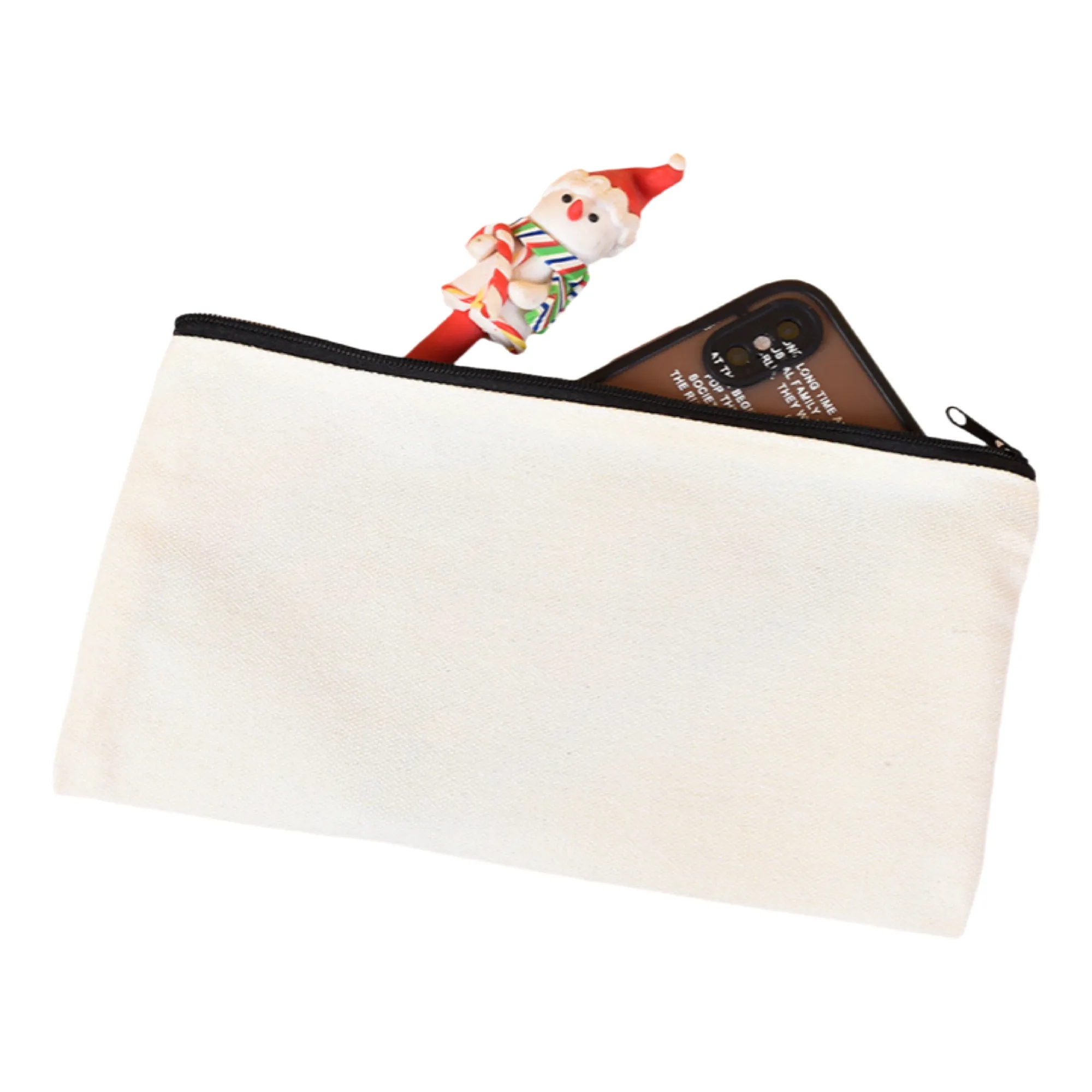 MOQ 100Full Color Multipurpose Canvas Zippered Pencil Case 9